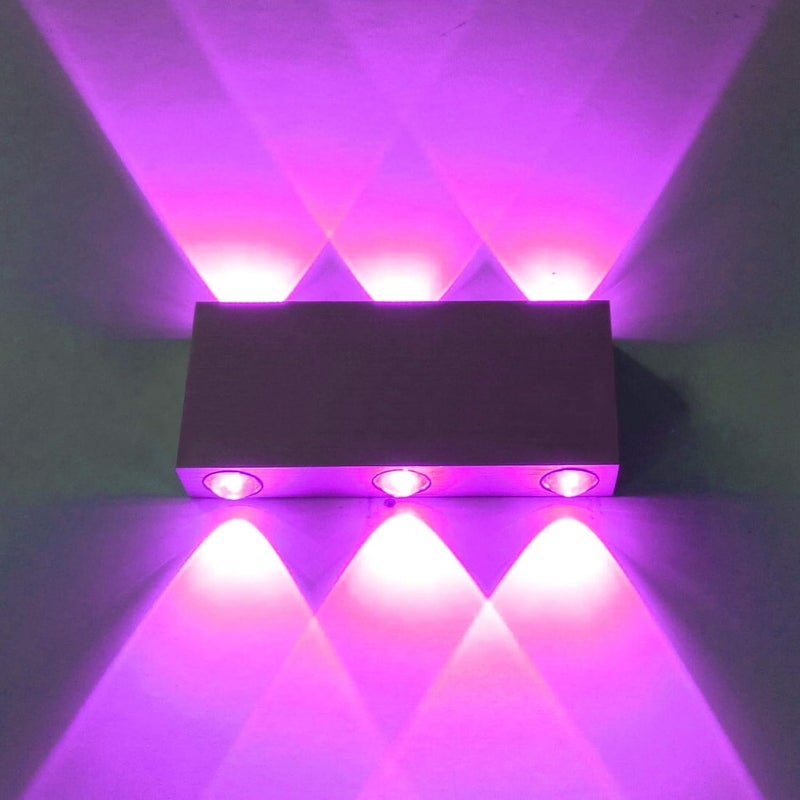 RGB LED Wall Lamp, Aluminum Rectangular 6W Waterproof Indoor Bedroom Light - Energy Efficient, IP67 Protection, Ideal for Home and Office Decoration (Rectangular 6w) - Image 3