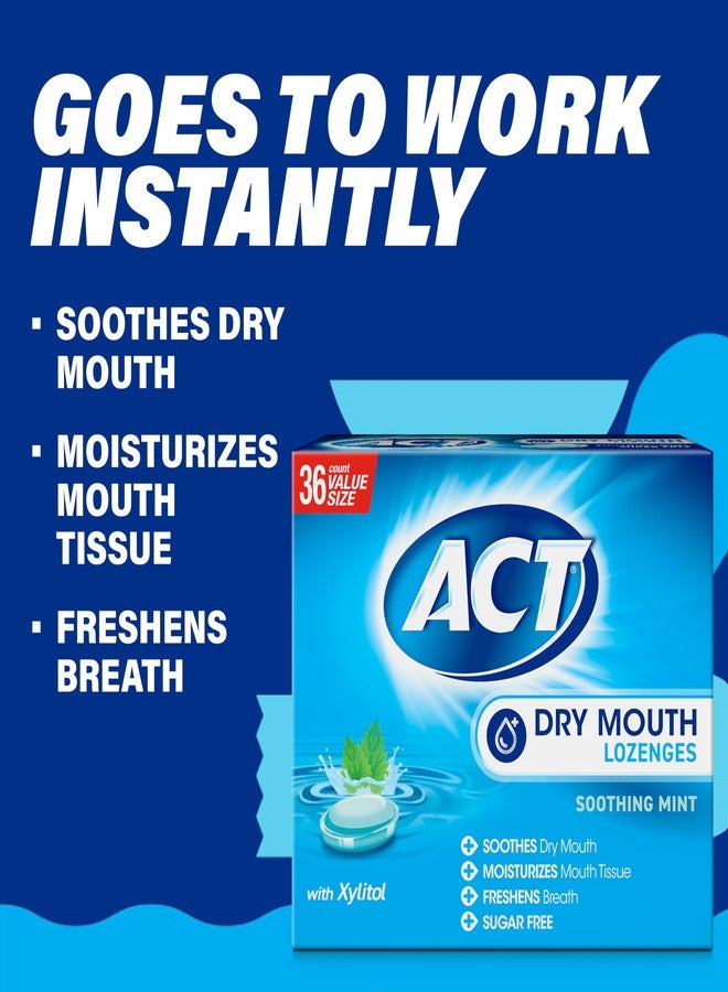 Act Dry Mouth Lozenges with Xylitol, Soothes, Moisturizes & Freshens, Soothing Mint, Value Size, 36 ct., 2 pk - Image 4