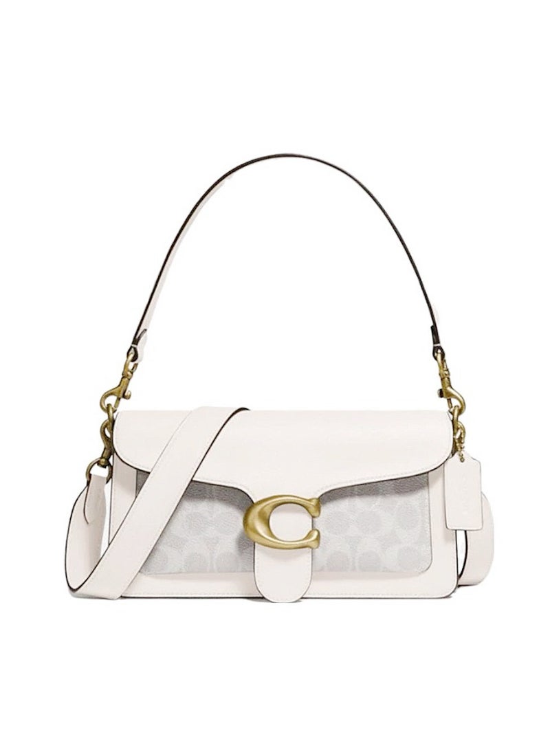 coachoutlet TABBY SHOULDER BAG & CROSSBODY BAG 26 IN SIGNATURE CANVAS-White/Light Grey - Image 1