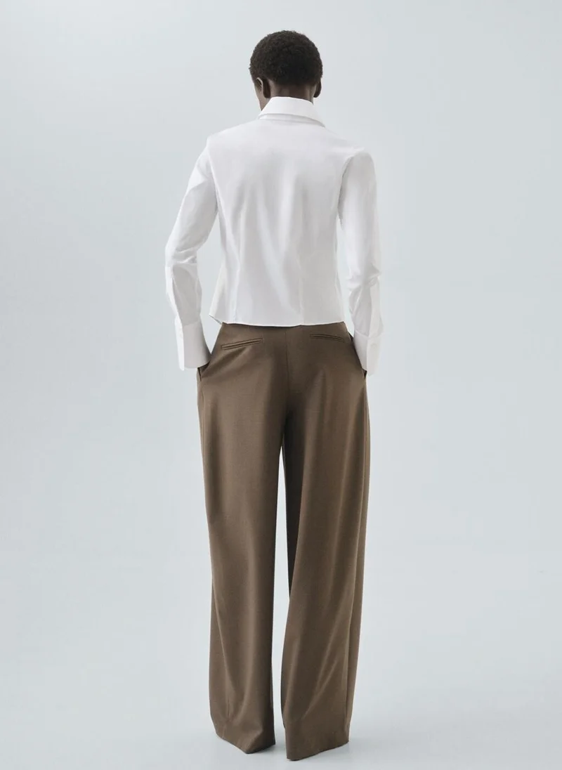 MANGO Slim-fit poplin shirt