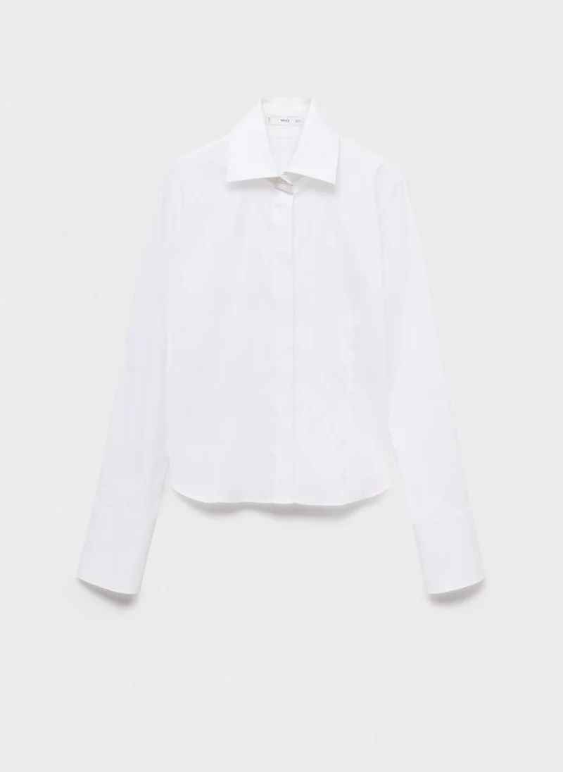 MANGO Slim-fit poplin shirt