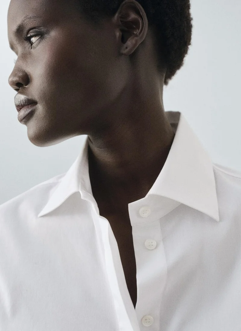 MANGO Slim-fit poplin shirt