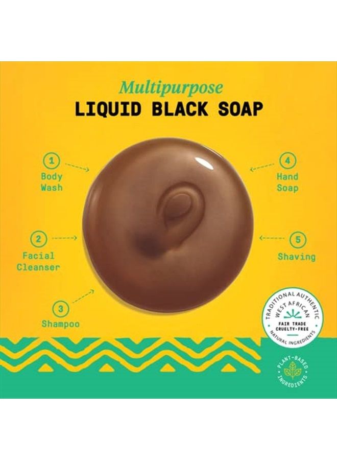 Alaffia Skin Care, Authentic African Black Soap, All in One Liquid Soap, Moisturizing Face Wash, Sensitive Skin Body Wash, Shampoo, Shaving Soap, Shea Butter, Peppermint, 32 Fl Oz - Image 4