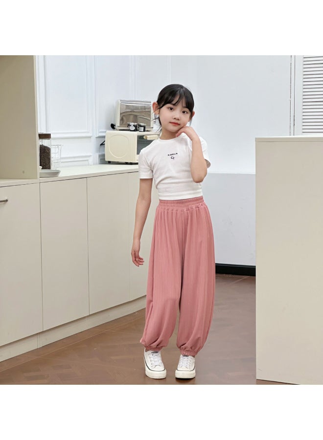 Summer New Kidsren's Anti-mosquito Pants For Boys, Thin Quick-drying Long Pants For Babies, Category A Ice Silk Leggings For Girls, Summer