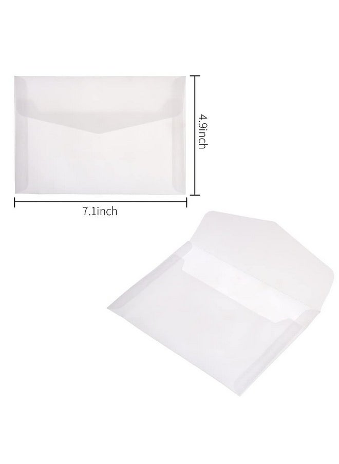 KRISMYA - 100Pcs Vellum Paper Envelopes For Greeting Cardsa7 Translucent Vellum Envelopes For Weddings Invitations Announcements Photos Graduation Baby Shower(5 X 7 In) - Image 1