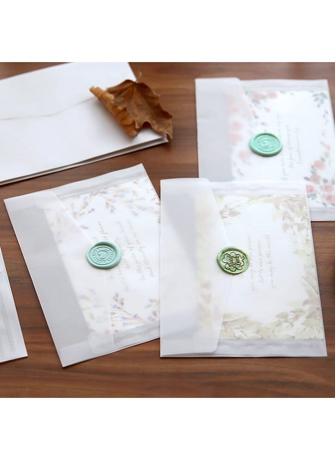 KRISMYA - 100Pcs Vellum Paper Envelopes For Greeting Cardsa7 Translucent Vellum Envelopes For Weddings Invitations Announcements Photos Graduation Baby Shower(5 X 7 In) - Image 1