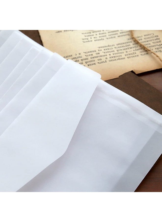 KRISMYA - 100Pcs Vellum Paper Envelopes For Greeting Cardsa7 Translucent Vellum Envelopes For Weddings Invitations Announcements Photos Graduation Baby Shower(5 X 7 In) - Image 1
