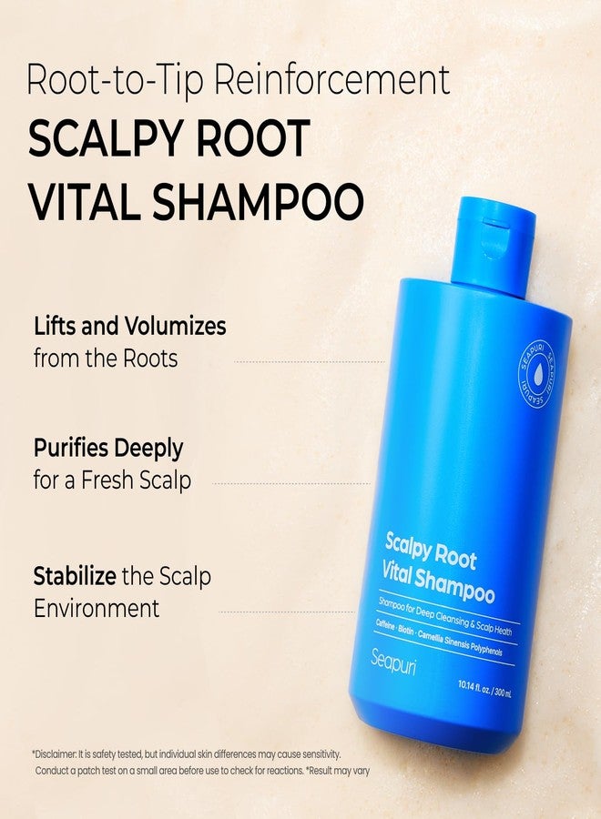 Seapuri Scalpy Root Vital Shampoo | Instant Root Lift & Hair Thickening with Polyphenol | Caffeine Scalp Energizer for Thinning Hair | Volumizing Treatment | Deep Purifying & Cooling Relief | K-Beauty - Image 3