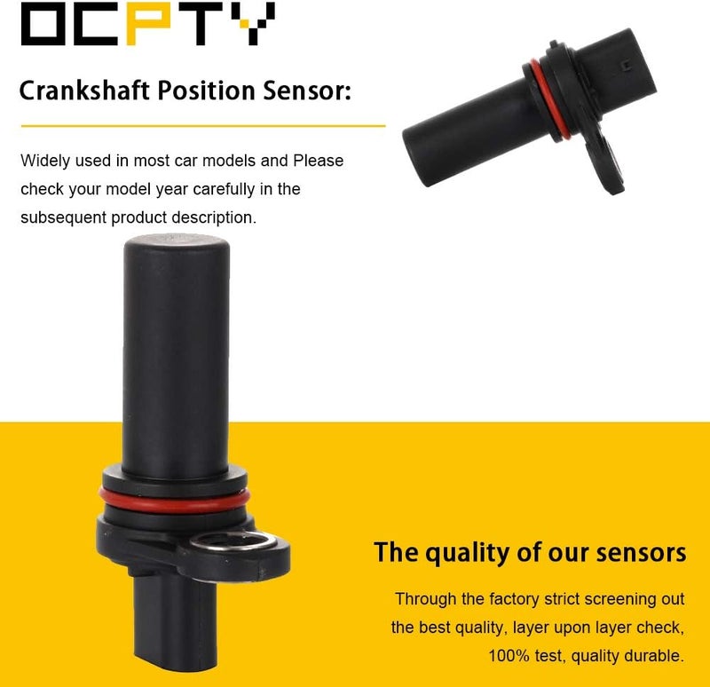 OCPTY Crankshaft Position Sensor 5033307AA Fit for 2008-2014 for Dodge Avenger, 2007-2012 for Dodge Caliber, 2009-2016 for Dodge Journey, 2007-2016 for Jeep Compass, 2007-2016 for Jeep Patriot - Image 2