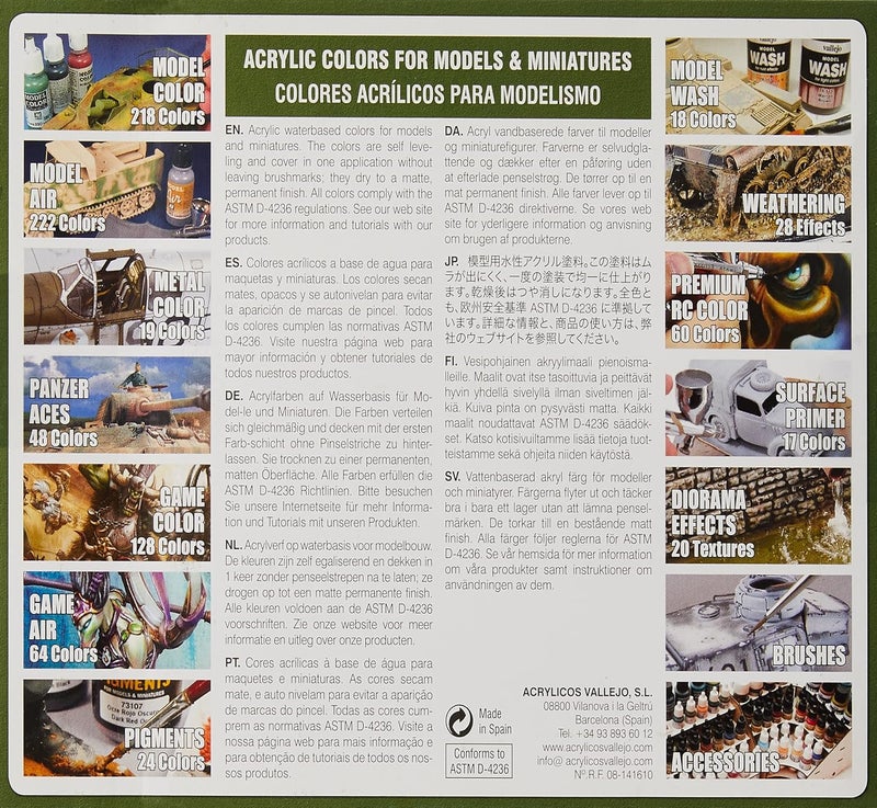 Vallejo Model Color American Civil War Acrylic Paint Set - Assorted Colours (Pack of 16) - Image 3