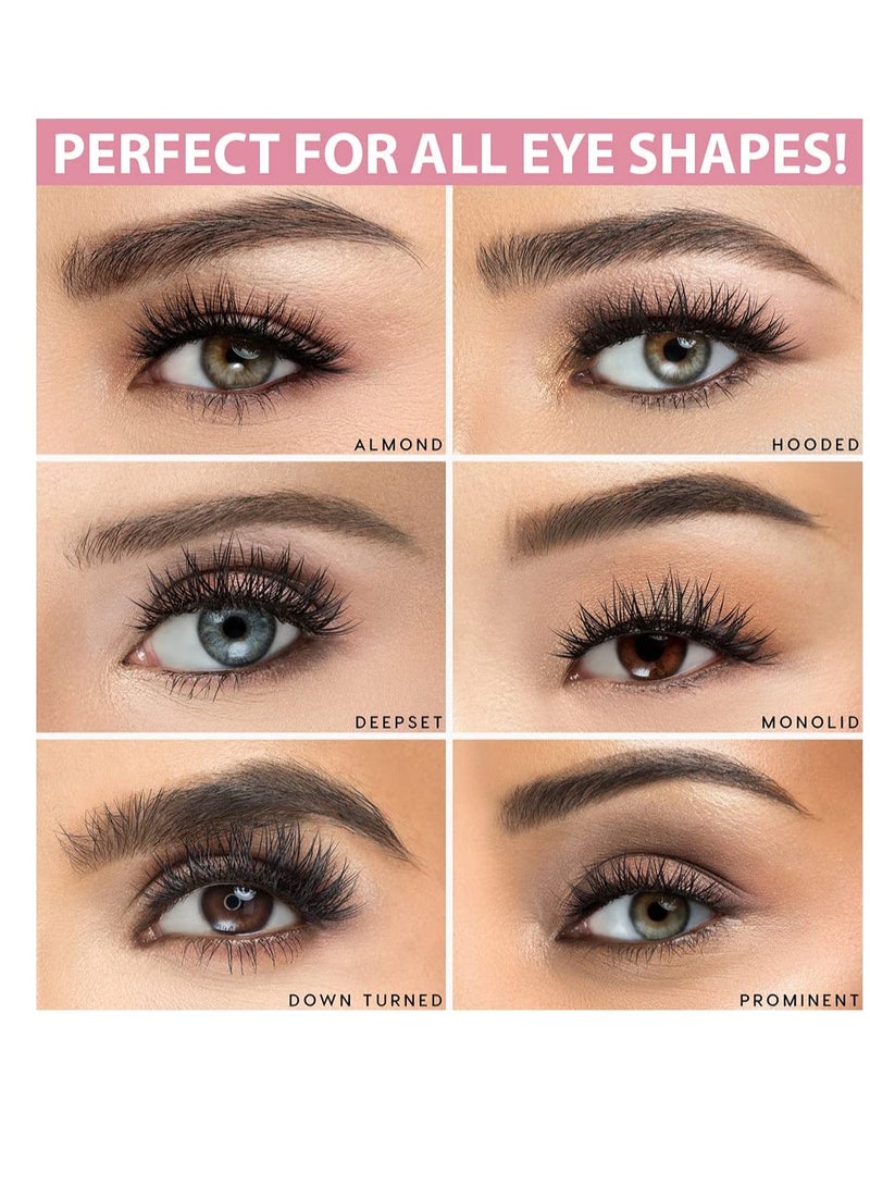 Luxillia Luxillia Magnetic Eyelashes with Eyeliner 16 Piece Set, Most Natural Looking Magnetic Lashes Kit with Applicator, Best 8D, 3D Look, Reusable Fake Eye Lash, No Glue, Strongest Waterproof Liquid Liner - Image 4