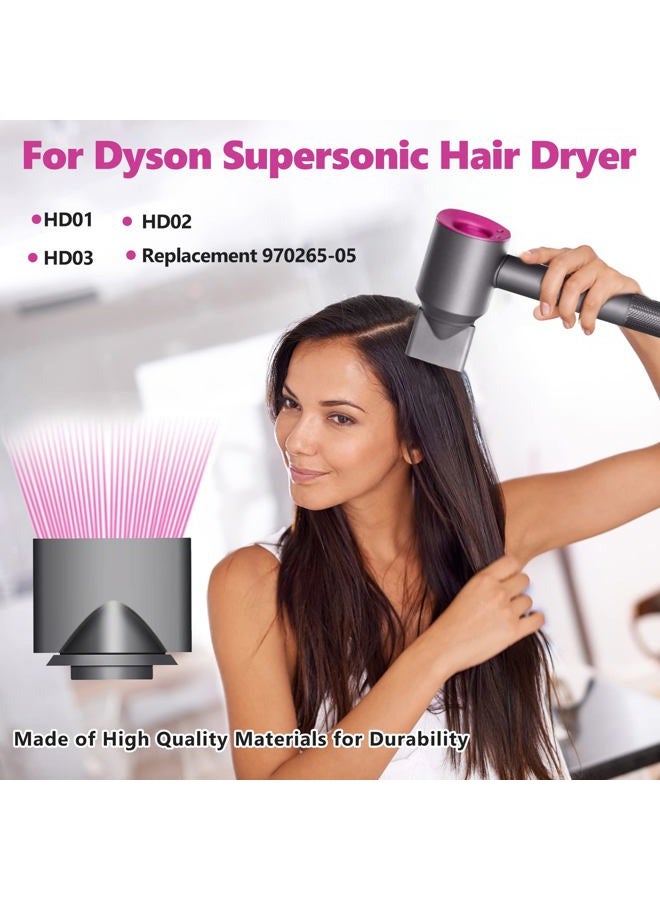 Chuancheng Styling Concentrator Attachment Nozzles for Dyson Supersonic Hairdryer HD01 HD02 HD03 Hair Dryer Tools Accessaries Parts Black - Image 2