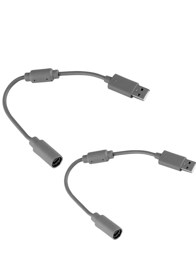 2-Pack Breakaway Adapter Cables for Xbox 360 Wired Controllers - USB Replacement Dongles for Enhanced Gaming Experience  - Image 1