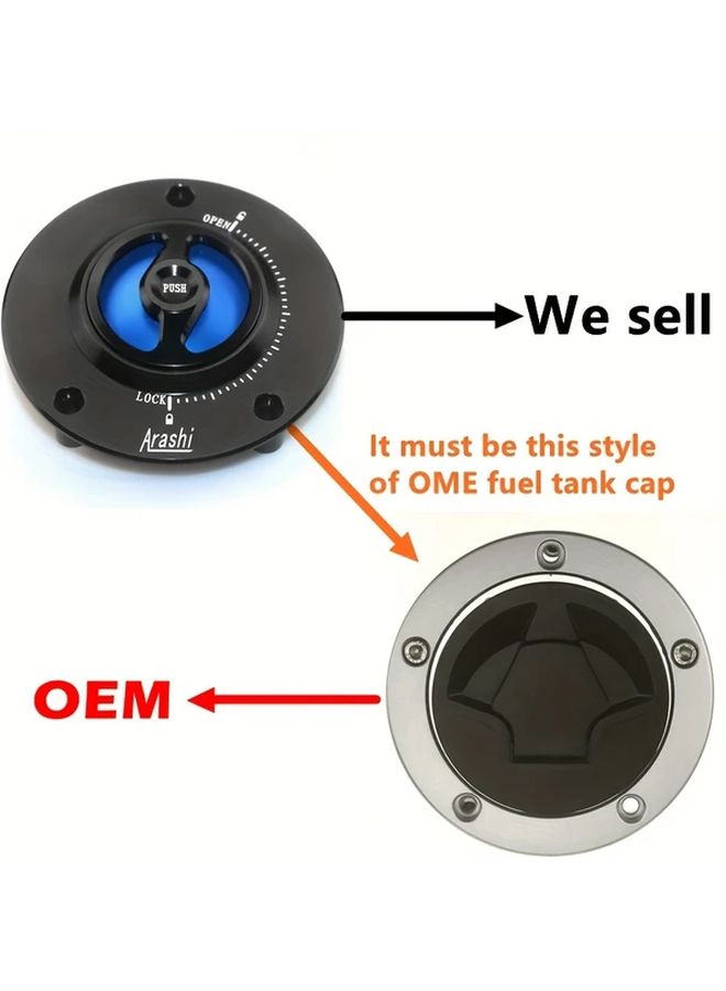 Golden Color Heavy Duty 6061 Alloy Fuel Tank Locking with One Touch Key - Image 3