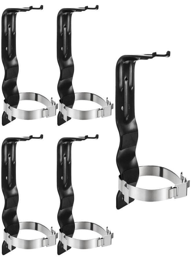 فاسموف حامل طفاية حريق Fasmov، عبوة من 5 قطع، حامل طفاية حريق من الفولاذ المقاوم للصدأ، 5 أرطال، مثبت على الحائط، حامل طفايات حريق شديد التحمل للمنزل والشاحنة والسيارة، أسود - Image 1