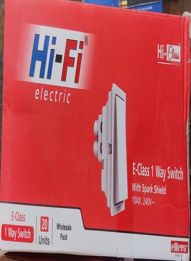 HI-FI Hi Fi Modular Switch 1 Way Switch with spark shield White (Pack of 20) (Fits all modular boards) - Image 5