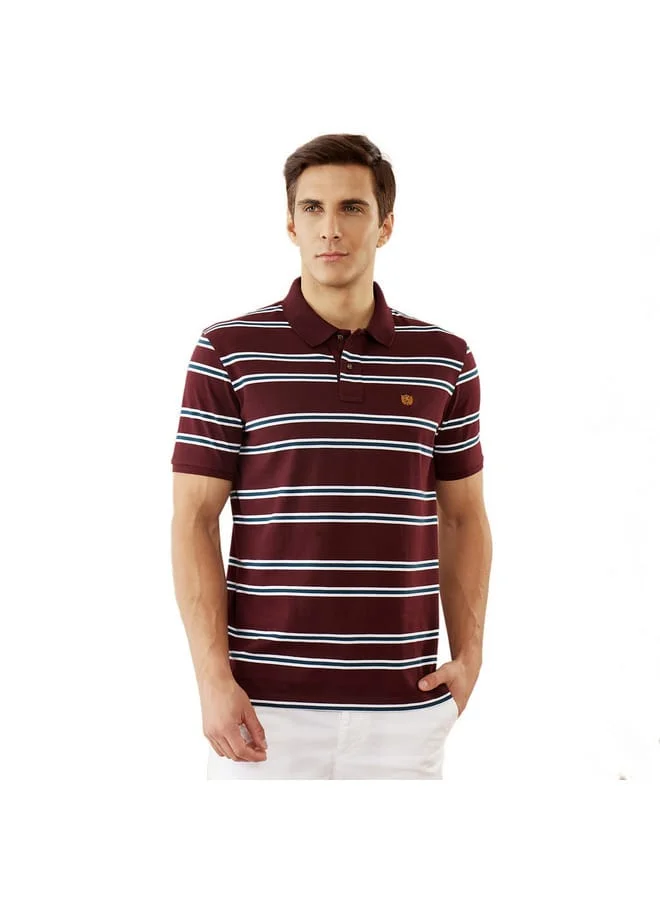 fahrenheit Fahrenheit Striped Polo T-shirt with Short Sleeves