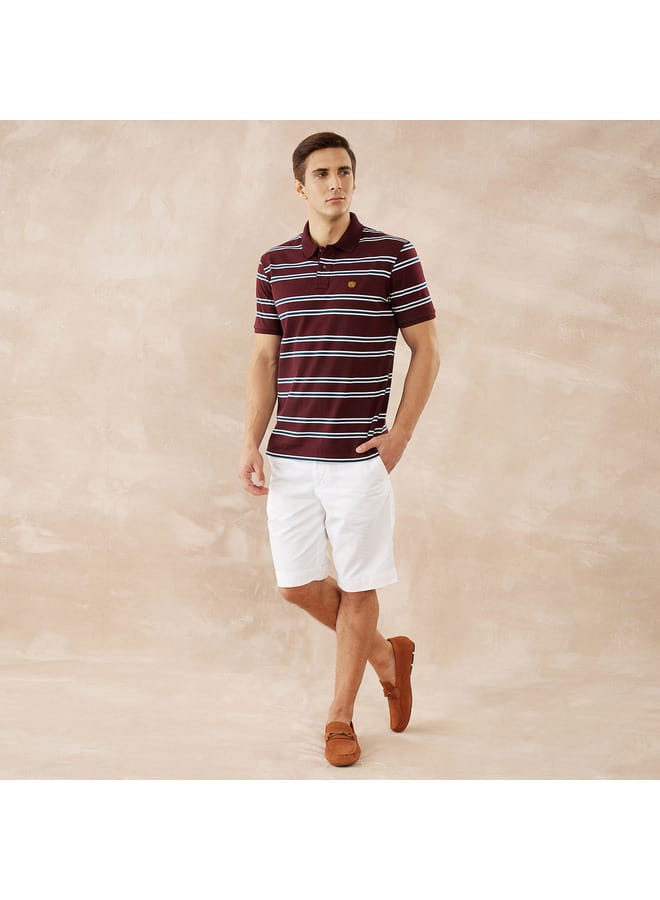 fahrenheit Fahrenheit Striped Polo T-shirt with Short Sleeves  - Image 2