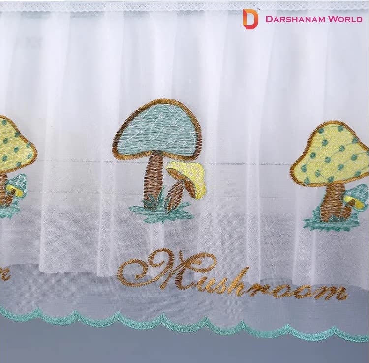 DARSHANAM WORLD Jacquard Premium Work Indoor AC Dust Protection Cover Designer Summer Ac Cover for 1 Ton (34 X 12 X 9 inch )(BLUE MUSHROOM 1) - Image 4