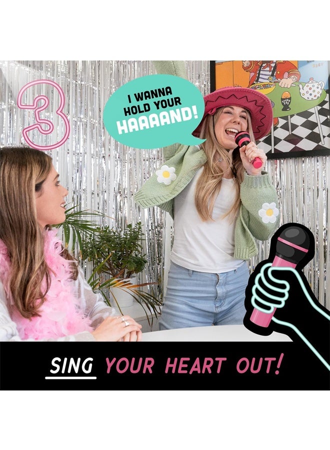 Grab The Mic Family Karaoke Card Game - Hilarious Party Game for 8+ Year Olds, 2-10 Players - 250 Lyrics on 125 Cards with Funny Challenges, 'Bad Singer' Bonuses - Perfect for Game Nights, Birthday Parties, Family Reunions  Kids Gifts - Image 4