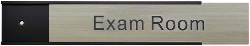 Nameplate Holder Wall or Door 5Pack Black 2“ × 8”