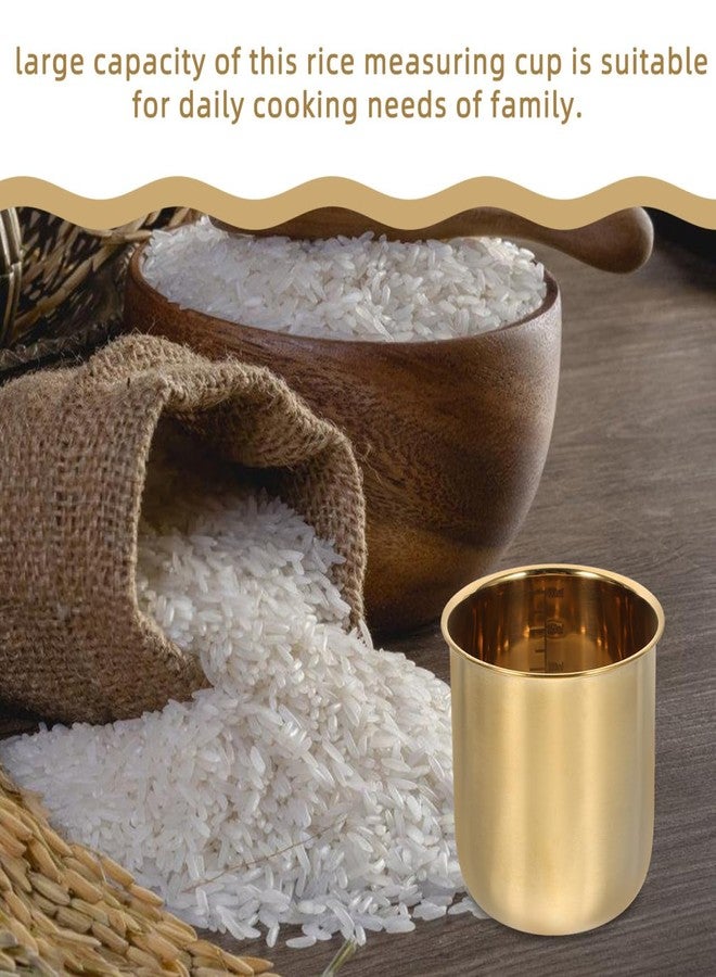 أموسفون كوب قياس الأرز من الفولاذ المقاوم للصدأ من أموسفن مع مقياس - 300 مل، كوب قياس لطهي الأرز، أدوات مطبخ للطبخ، ذهبي اللون - Image 5