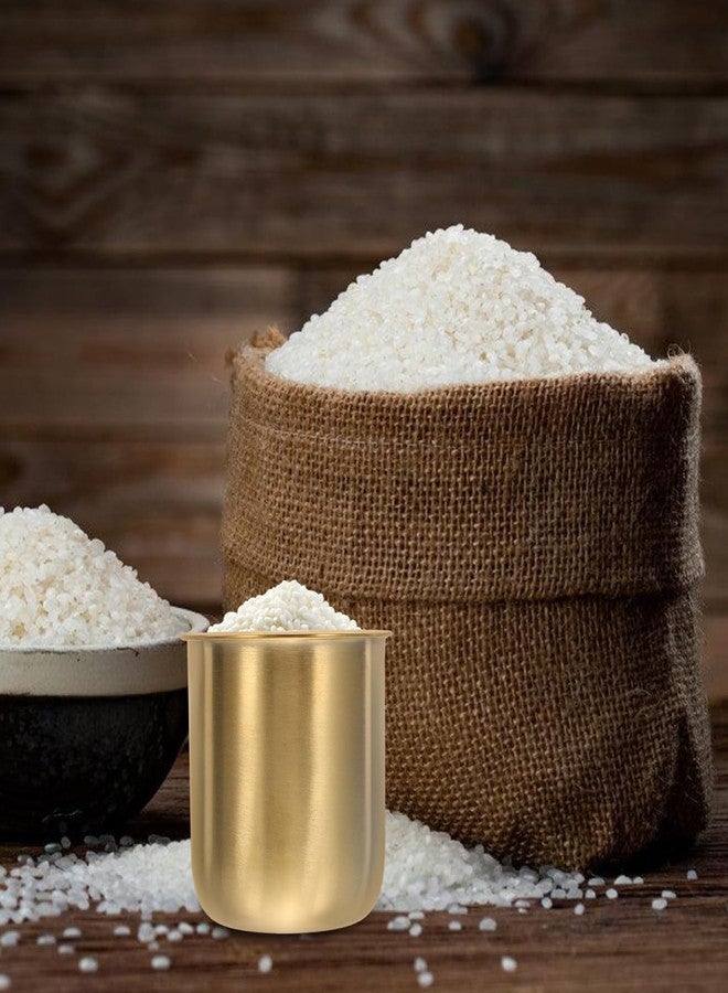 أموسفون كوب قياس الأرز من الفولاذ المقاوم للصدأ من أموسفن مع مقياس - 300 مل، كوب قياس لطهي الأرز، أدوات مطبخ للطبخ، ذهبي اللون - Image 2