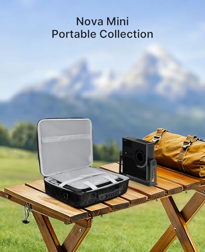 NexiGo Projector Carrying Case for Nova Mini Hard Travel Case wAdjustable Strap Large Capacity Portable Bag Perfectly Fits Nova Mini Projector Gimbal Stand Shockproof WaterResistant - Image 3