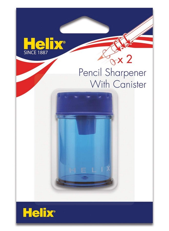 مابد مبراة أقلام رصاص ذات فتحتين من Helix Canister، ألوان متنوعة (17087) - Image 1