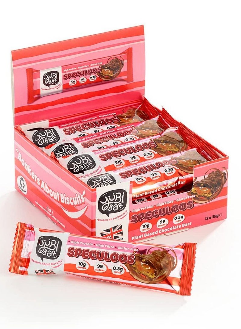 YuBi Bar YUBI VEGAN  Protein Bars Speculoos - 99 Calories High in Protein and Fiber Low in Sugar, Gluten and Dairy Free.  Pack of 12 - Image 1