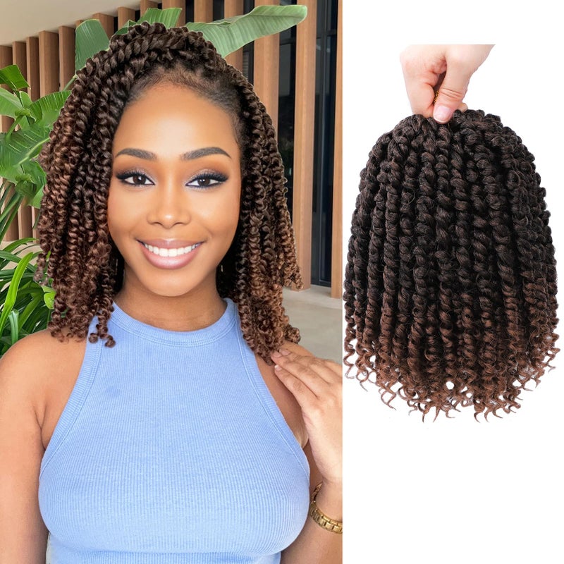 Forevery Passion Twist Hair 10 Inch 9Packs Passion Twist Crochet Hair for Black Women Pre twisted Crochet Passion Twist Hair With Curly Ends T30