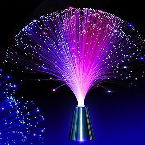 EA 2 pck 13‘’ inch LED Colourful Changing Fibre Fiber Optic Fountain Night Light Calming Lamp Christmas - Image 1