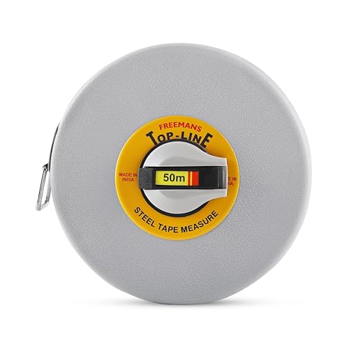 FREEMANS TW50 Top Line 50m:13mm Steel Measuring Tape - 50m/164ft || Unbreakable ABS Case || Stainless Steel Band || Dura Coat Tape Blade || Stainless Steel Mouth with End Hook - Image 3