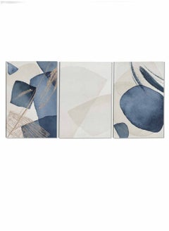 LOWHA Set Of 3 Framed Canvas Wall Arts Stretched Over Wooden Frame Watercolor Abstract Paintings For Home Living Room Office Decor  - Image 4