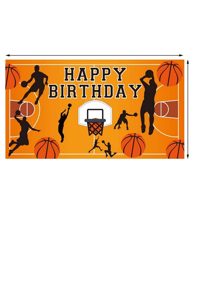 كوبا بلاي لافتة حفلات بطابع كرة السلة ورياضة كرة السلة وحفلات استقبال المولود الجديد وحفلات أعياد الميلاد ومستلزمات حفلات أعياد الميلاد وديكورات الحائط في الأماكن المغلقة/الخارجية (70 × 40) - Image 2