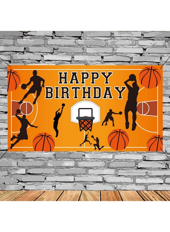 كوبا بلاي لافتة حفلات بطابع كرة السلة ورياضة كرة السلة وحفلات استقبال المولود الجديد وحفلات أعياد الميلاد ومستلزمات حفلات أعياد الميلاد وديكورات الحائط في الأماكن المغلقة/الخارجية (70 × 40) - Image 3