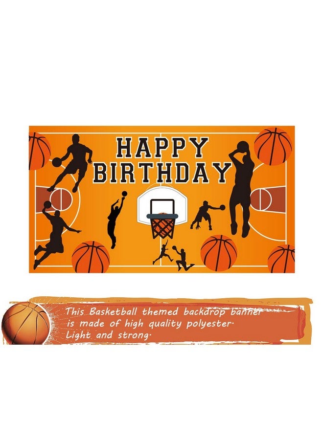 كوبا بلاي لافتة حفلات بطابع كرة السلة ورياضة كرة السلة وحفلات استقبال المولود الجديد وحفلات أعياد الميلاد ومستلزمات حفلات أعياد الميلاد وديكورات الحائط في الأماكن المغلقة/الخارجية (70 × 40) - Image 5