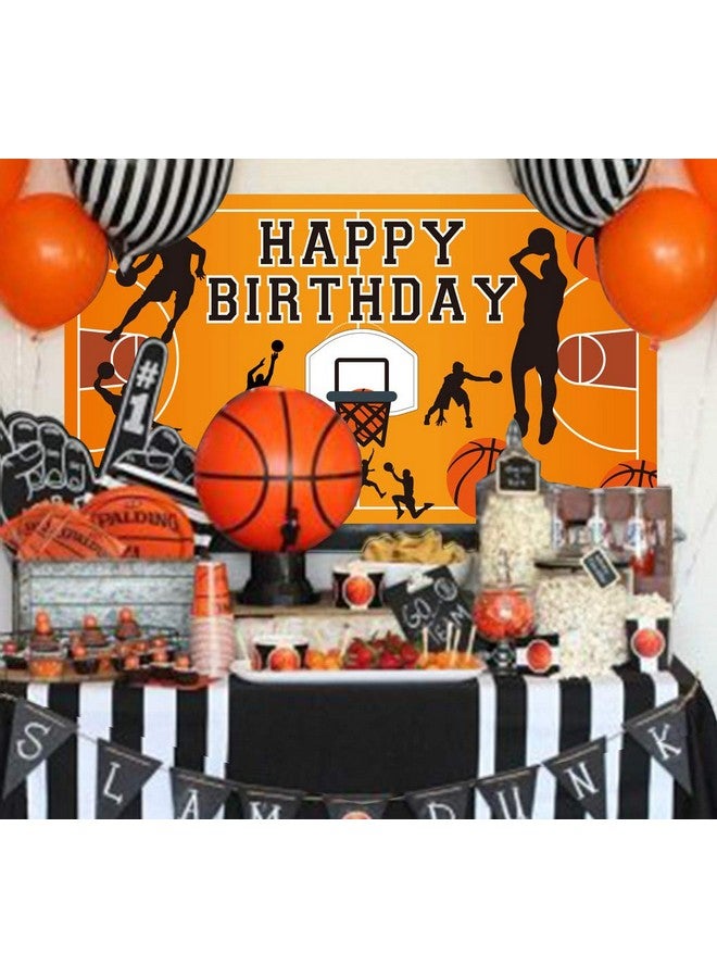 كوبا بلاي لافتة حفلات بطابع كرة السلة ورياضة كرة السلة وحفلات استقبال المولود الجديد وحفلات أعياد الميلاد ومستلزمات حفلات أعياد الميلاد وديكورات الحائط في الأماكن المغلقة/الخارجية (70 × 40) - Image 4