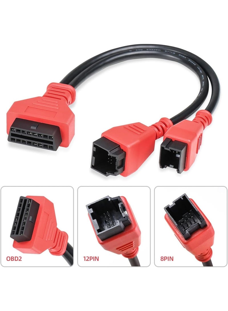 Car Cable Adaptor for 12+8 Programming Cable Connector, Vehicle OBD2 Diagnostic Wire Connector, Auto Bypass Gateway Protocol Cable for Maxisys Elite MS905 MS906 MS906BT MS906S MS908 - Image 3