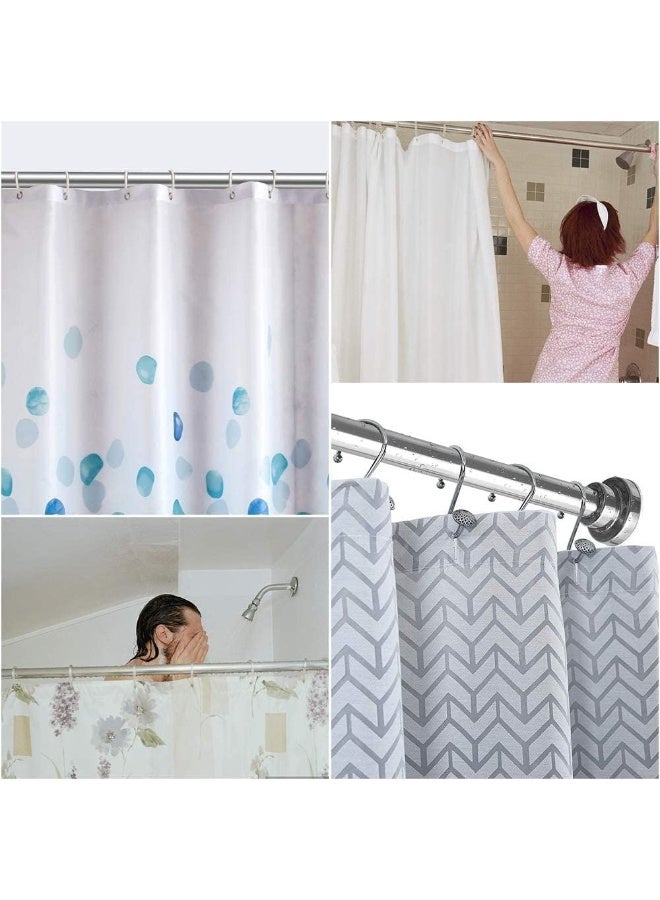 Rubik Shower Curtain Rod 155cm to 290cm Adjustable Extendable Length Telescopic Tension Bar Stainless Steel No Drill Type for Bathroom Shower Bathtub (155cm to 290cm) - Image 2