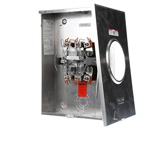 Talon 41405025F 200Amp 5 Jaw Ringless Cover Lever Bypass Overhead And Underground Feed Aluminum Enclosure Meter Socket - Image 1