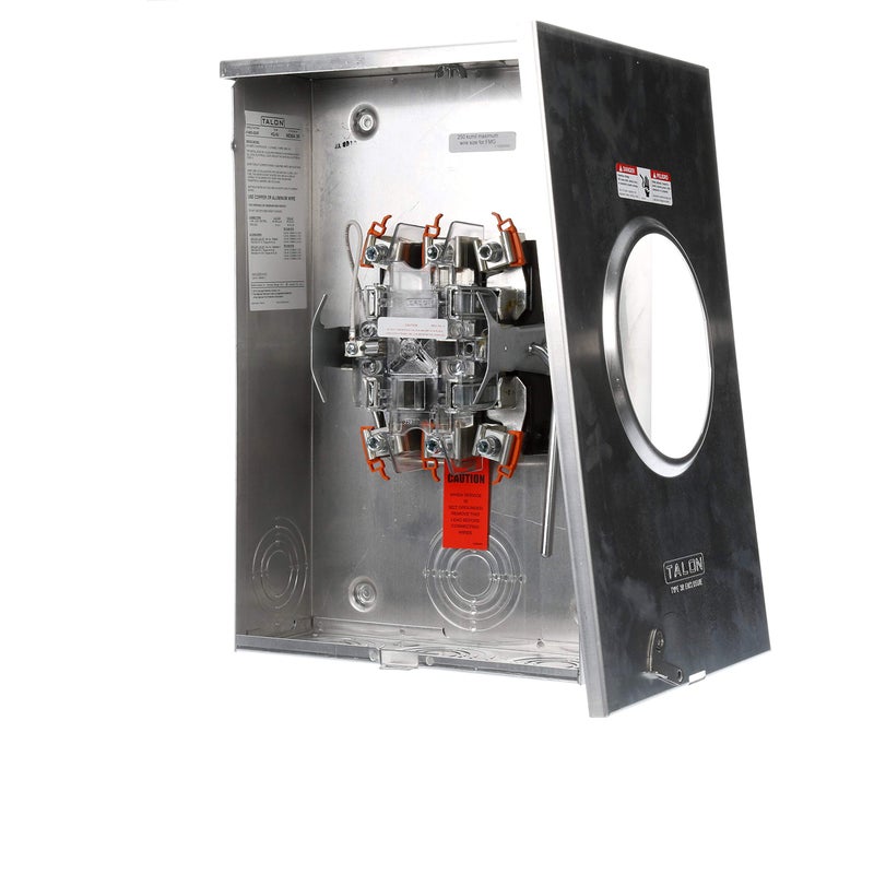 Talon 41405025F 200Amp 5 Jaw Ringless Cover Lever Bypass Overhead And Underground Feed Aluminum Enclosure Meter Socket - Image 2