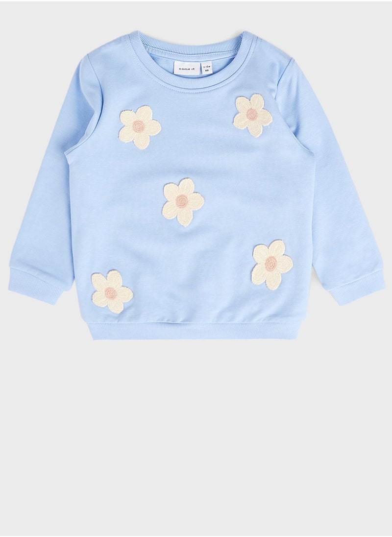 NAME IT Kids Flower Applique Sweatshirt  - Image 1
