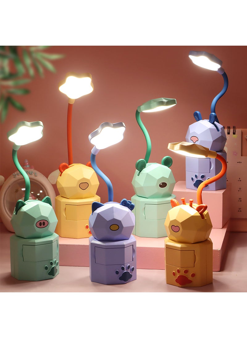 Generic Cartoon LED Desk Lamp Folding Eye-Protection 580 desk lamp drawer mobile phone holder 
