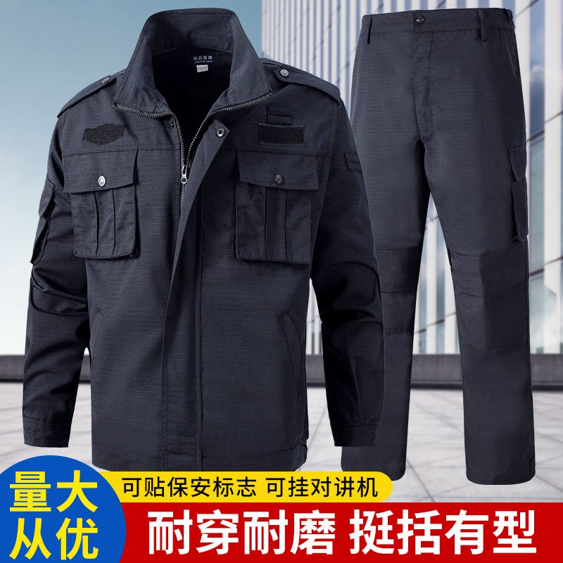 Mesh Training Clothes Black Security Clothing Men'S And Women'S Long Sleeve Suit Winter Work Clothes Security Training Clothes - Image 2