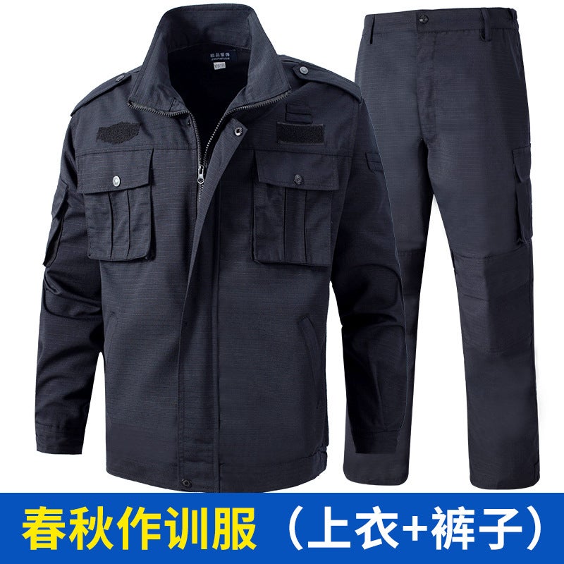 Mesh Training Clothes Black Security Clothing Men'S And Women'S Long Sleeve Suit Winter Work Clothes Security Training Clothes - Image 1