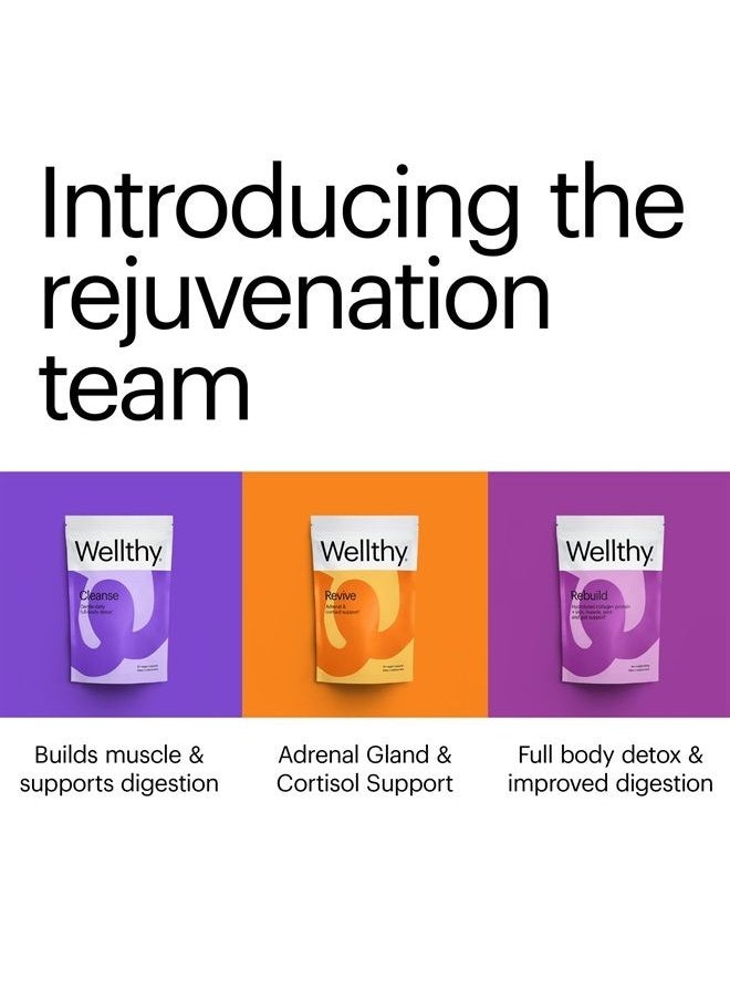 WELLTHY - Revive Adrenal Supplement & Cortisol Support - Boost Energy and Improve Mental Wellness - Adrenal Support & Cortisol Manager - 60 Vegetarian Capsules - Image 1