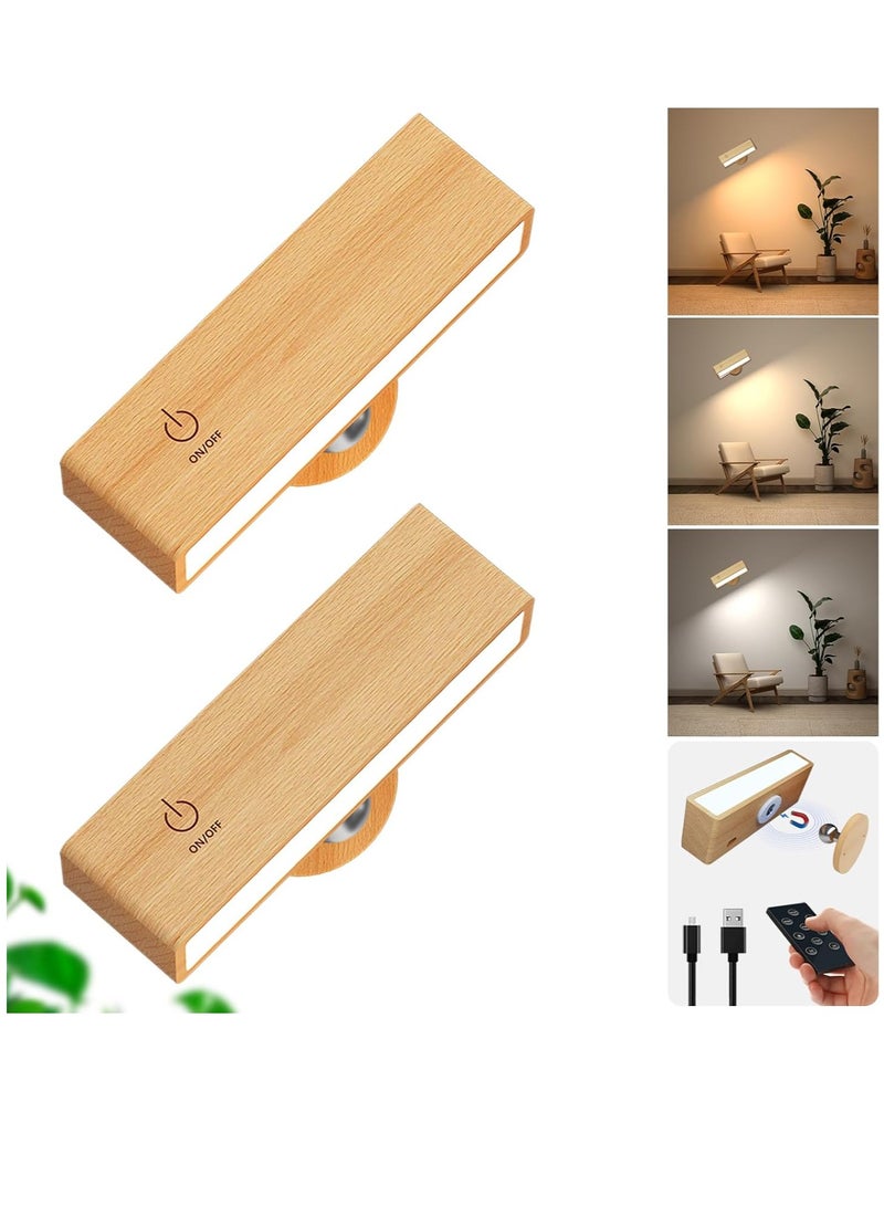 general Wall Sconces Set of 2,Battery Operated Wall Sconce with Remote,Wall Lights for Bedroom Wireless, Rotatable Cordless Wall Lamp with 3 Color Temperature for Bedroom,Living Room,Bedside Reading - Image 1