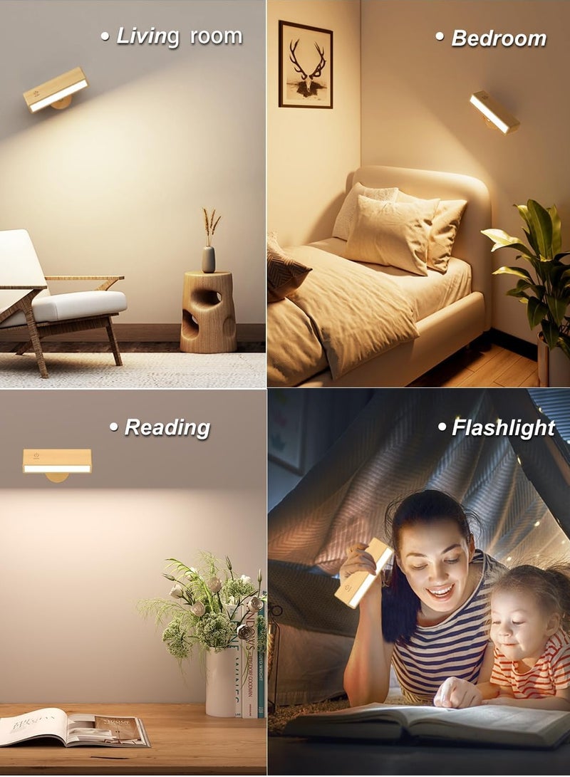 general Wall Sconces Set of 2,Battery Operated Wall Sconce with Remote,Wall Lights for Bedroom Wireless, Rotatable Cordless Wall Lamp with 3 Color Temperature for Bedroom,Living Room,Bedside Reading - Image 5