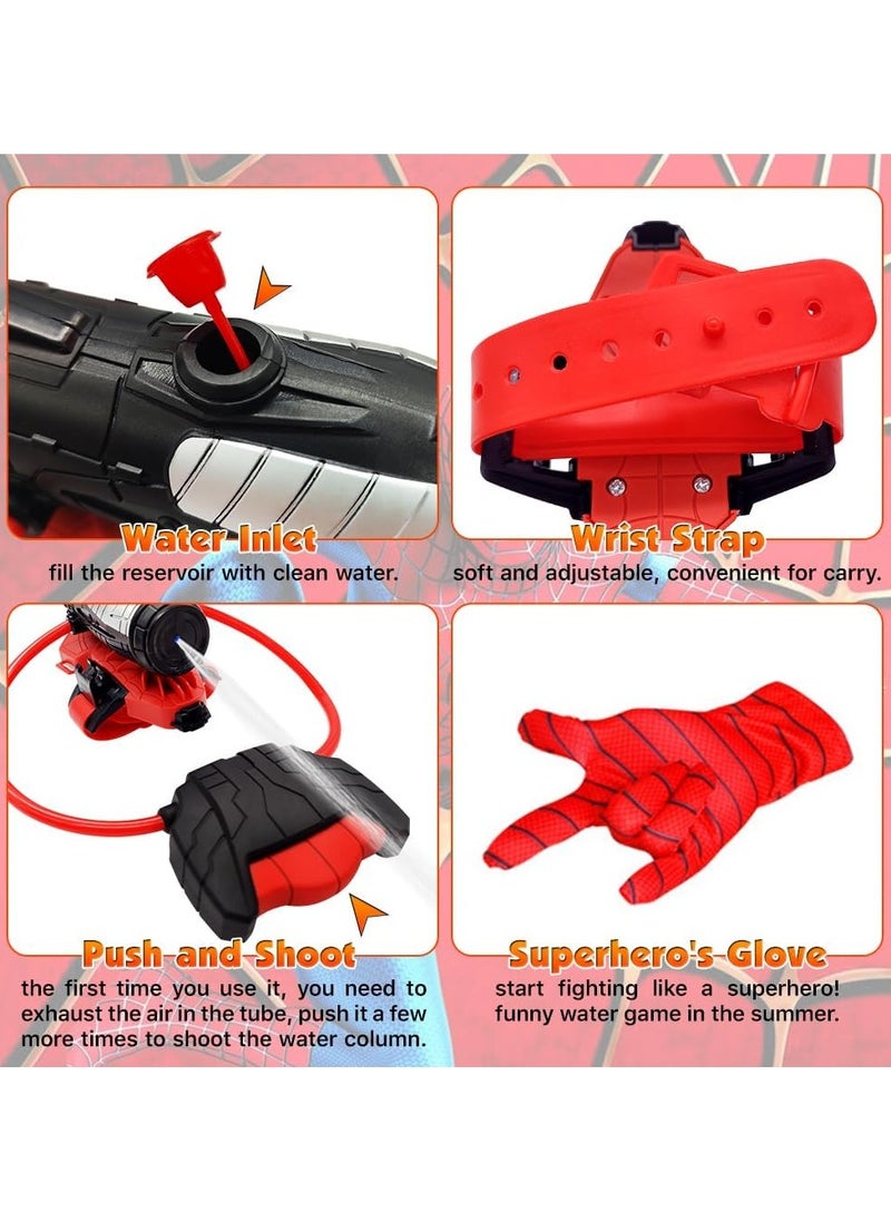 Chillspace 2 Pcs Water Guns Toy for Kids, Superhero Squirt Guns with Glove Summer Party Swimming Pool Beach Outdoor Water Fighting Toys for Kids  - Image 4
